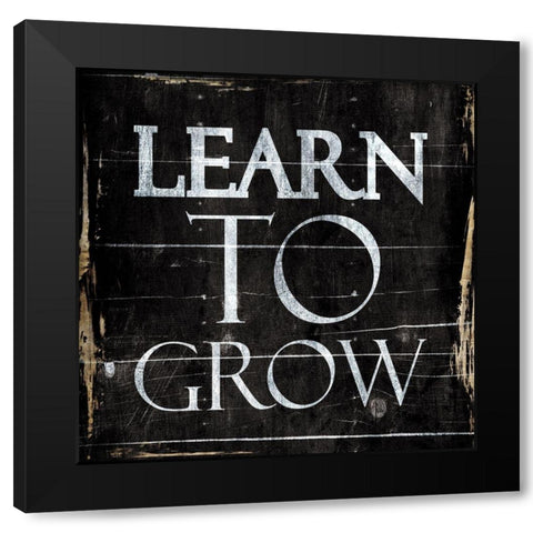 Learn Black Modern Wood Framed Art Print with Double Matting by Villa, Mlli