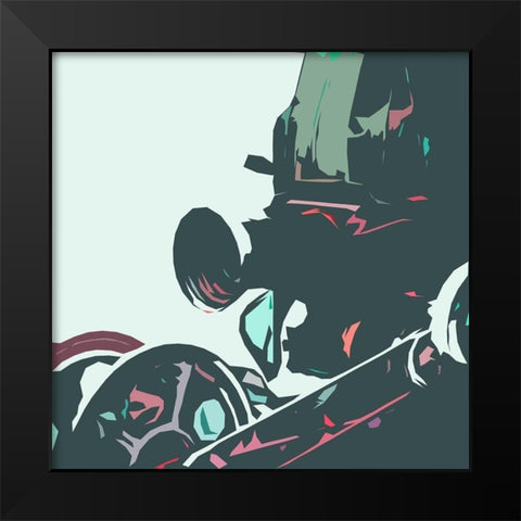 Calm Media Black Modern Wood Framed Art Print by Villa, Mlli