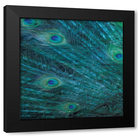 Peacock Galaxy Two Black Modern Wood Framed Art Print with Double Matting by Villa, Mlli