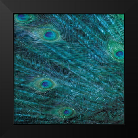 Peacock Galaxy Two Black Modern Wood Framed Art Print by Villa, Mlli