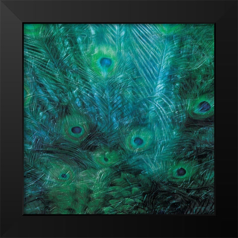 Peacock Galaxy Three Black Modern Wood Framed Art Print by Villa, Mlli