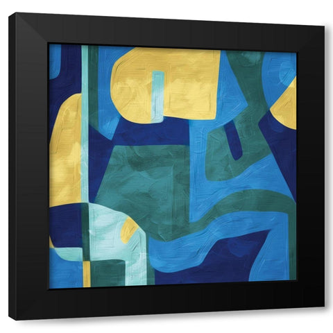 Abstract Geo Black Modern Wood Framed Art Print by Villa, Milli