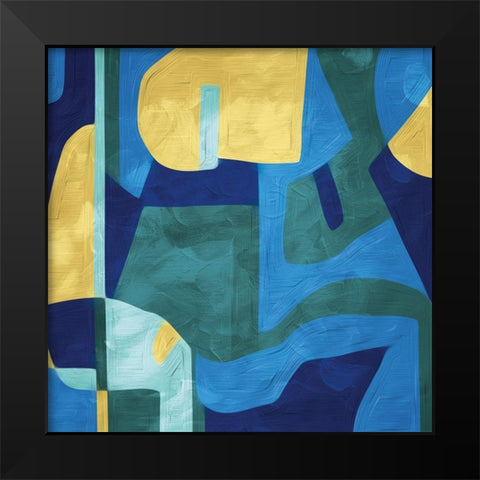Abstract Geo Black Modern Wood Framed Art Print by Villa, Milli