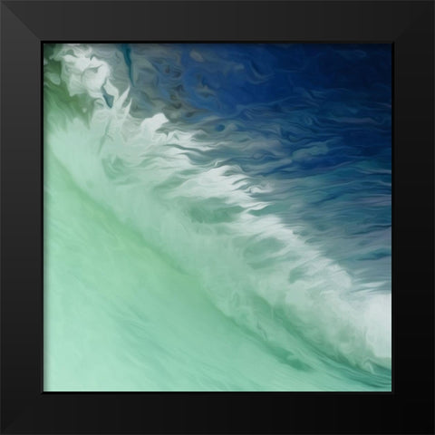 Water Meet Black Modern Wood Framed Art Print by Villa, Mlli