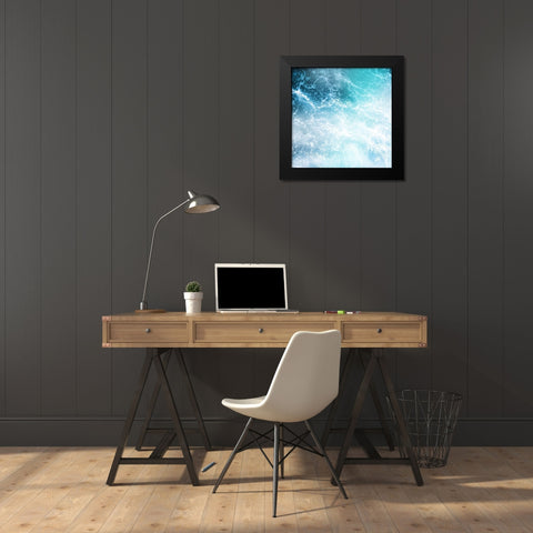 Is It Waves Black Modern Wood Framed Art Print by Villa, Mlli