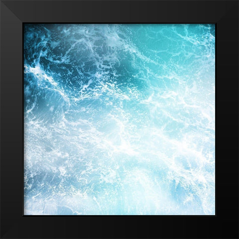 Is It Waves Black Modern Wood Framed Art Print by Villa, Mlli