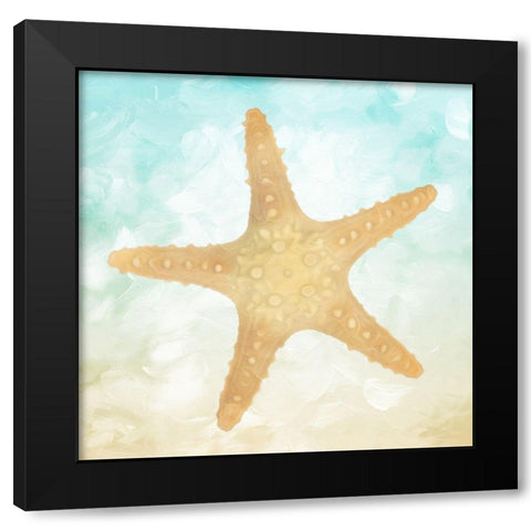 Star On The Beach Black Modern Wood Framed Art Print with Double Matting by Villa, Mlli
