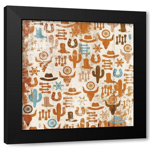 Western Print Black Modern Wood Framed Art Print by Villa, Mlli