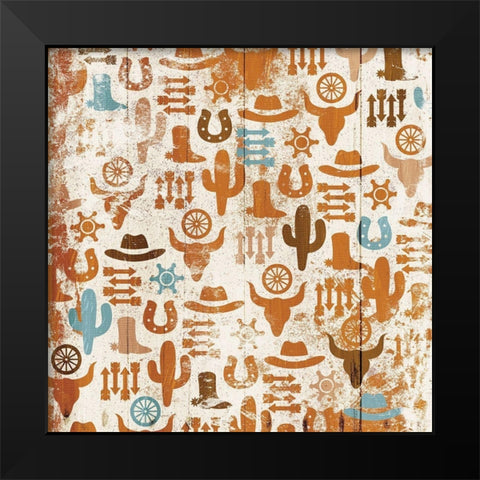 Western Print Black Modern Wood Framed Art Print by Villa, Mlli