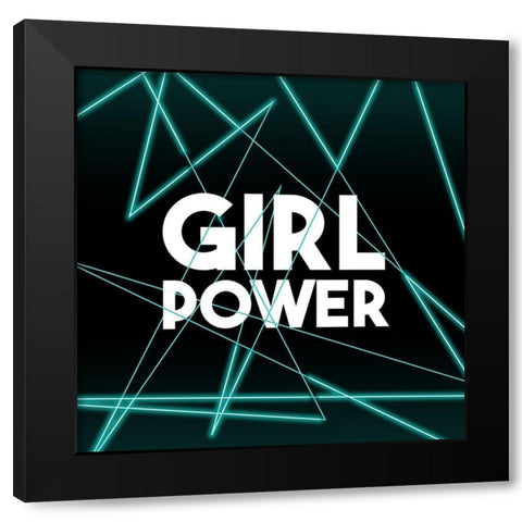 Girl Power Black Modern Wood Framed Art Print by Villa, Mlli