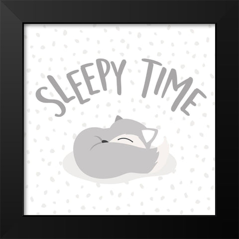 Sleepy Time Black Modern Wood Framed Art Print by Villa, Mlli