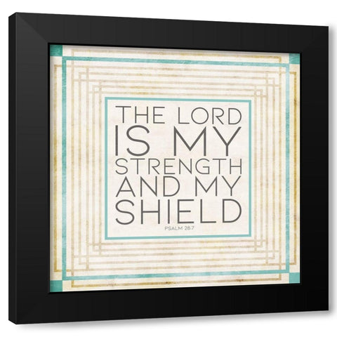 Shield Black Modern Wood Framed Art Print with Double Matting by Villa, Mlli