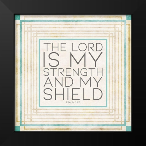 Shield Black Modern Wood Framed Art Print by Villa, Mlli