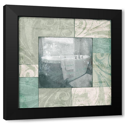 Bath Time Black Modern Wood Framed Art Print by Villa, Mlli