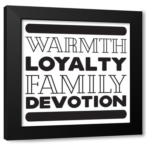 Warmth Black Modern Wood Framed Art Print by Villa, Mlli
