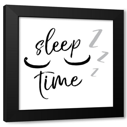 Sleep Time Black Modern Wood Framed Art Print with Double Matting by Villa, Mlli