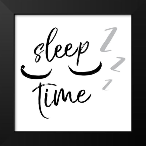 Sleep Time Black Modern Wood Framed Art Print by Villa, Mlli