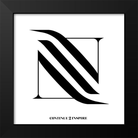 Continue Black Modern Wood Framed Art Print by Villa, Mlli