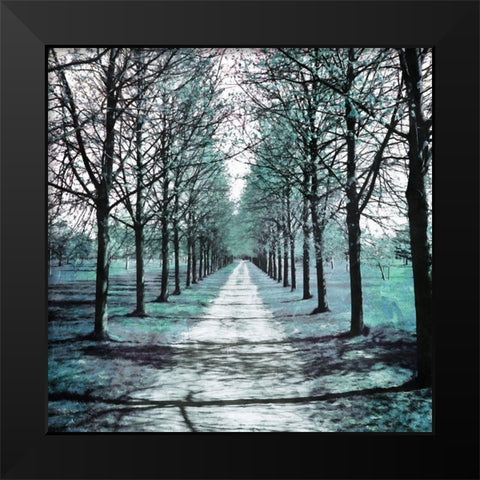 Blue Walk Black Modern Wood Framed Art Print by Villa, Mlli
