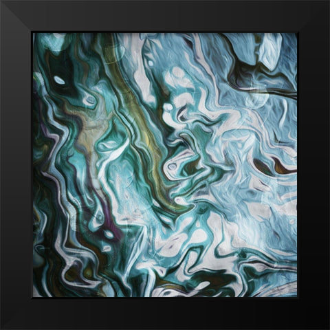 Body Flow Black Modern Wood Framed Art Print by Villa, Mlli