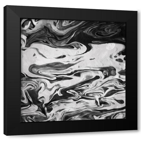 Black And White Gel Black Modern Wood Framed Art Print with Double Matting by Villa, Mlli