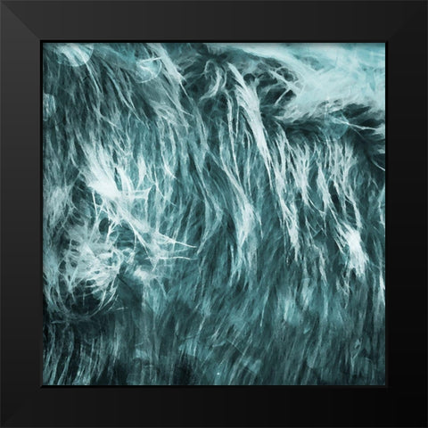 Iceberg Teal Black Modern Wood Framed Art Print by Villa, Mlli