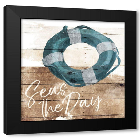Seas The Day Black Modern Wood Framed Art Print by Villa, Mlli