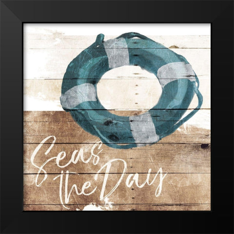 Seas The Day Black Modern Wood Framed Art Print by Villa, Mlli