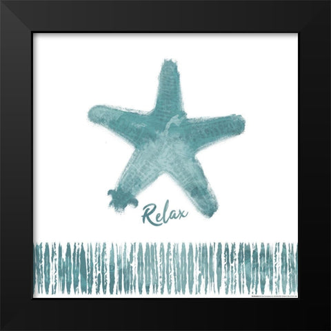 Relax Star Black Modern Wood Framed Art Print by Villa, Mlli