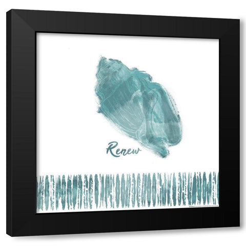 Renew Shell Black Modern Wood Framed Art Print by Villa, Mlli