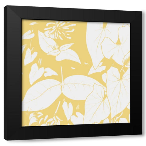 Sunshine Flowers Two Black Modern Wood Framed Art Print by Villa, Mlli