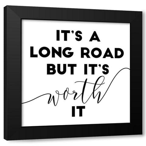 Worth Simple Black Modern Wood Framed Art Print with Double Matting by Villa, Mlli