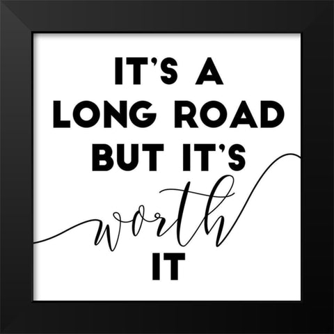 Worth Simple Black Modern Wood Framed Art Print by Villa, Mlli