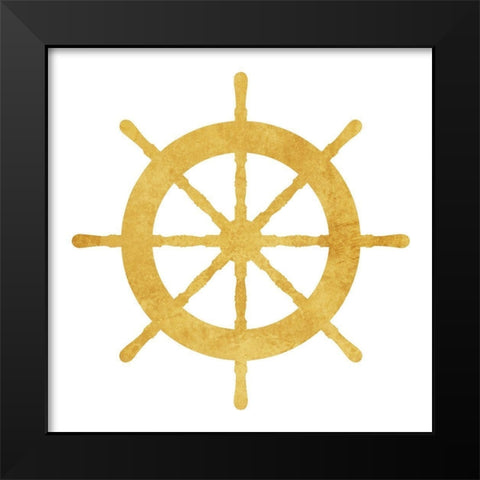 Gold Steering Black Modern Wood Framed Art Print by Villa, Mlli