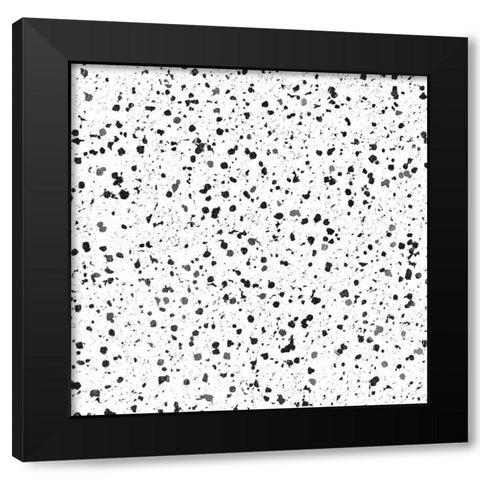 BW Speckles Black Modern Wood Framed Art Print with Double Matting by Villa, Mlli