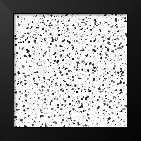 BW Speckles Black Modern Wood Framed Art Print by Villa, Mlli