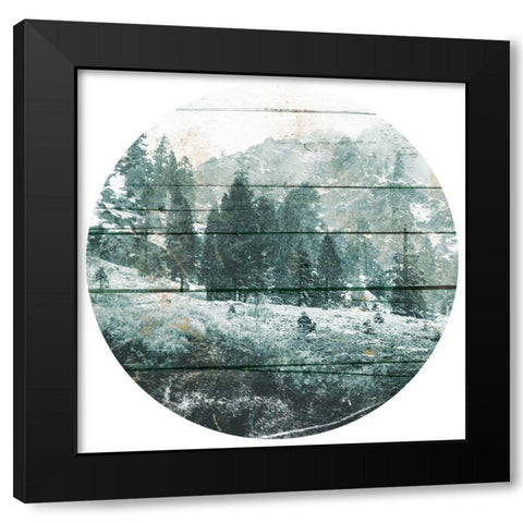Into The Deep Circle Mate Black Modern Wood Framed Art Print by Villa, Mlli