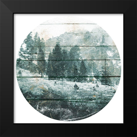 Into The Deep Circle Mate Black Modern Wood Framed Art Print by Villa, Mlli