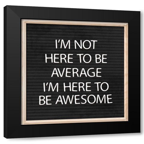 Average Black Modern Wood Framed Art Print by Villa, Mlli