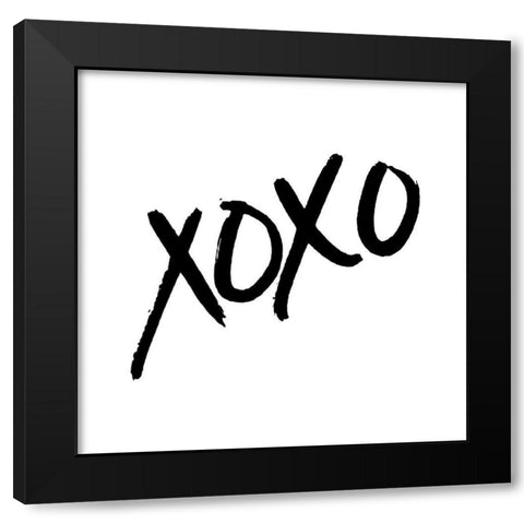 Xoxo Black Modern Wood Framed Art Print with Double Matting by Villa, Mlli