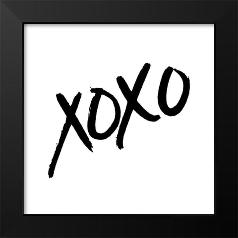Xoxo Black Modern Wood Framed Art Print by Villa, Mlli