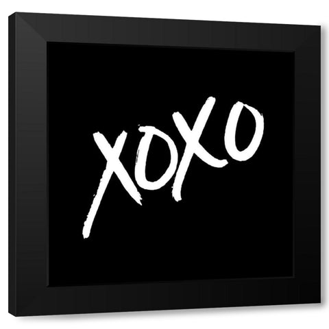 Xoxo Black Black Modern Wood Framed Art Print with Double Matting by Villa, Mlli