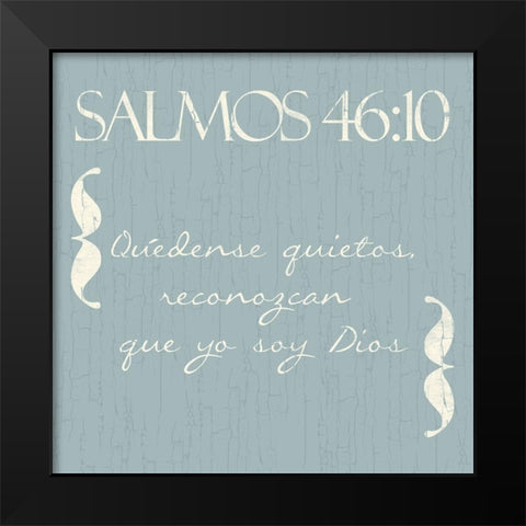 Salmos Quedense Black Modern Wood Framed Art Print by Villa, Mlli