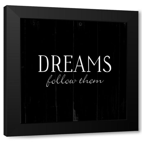 Dreams Black Black Modern Wood Framed Art Print with Double Matting by Villa, Mlli