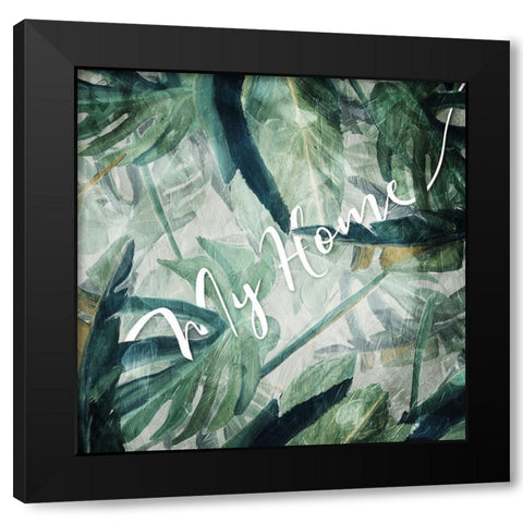 My Home Black Modern Wood Framed Art Print by Villa, Mlli
