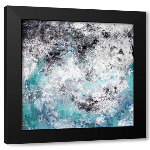 Chaotic Calm Black Modern Wood Framed Art Print by Villa, Mlli