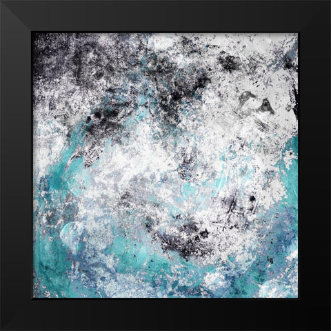 Chaotic Calm Black Modern Wood Framed Art Print by Villa, Mlli