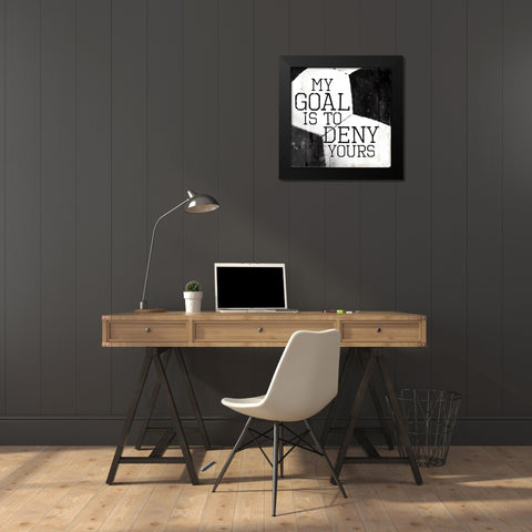 My Goal Black Modern Wood Framed Art Print by Villa, Mlli