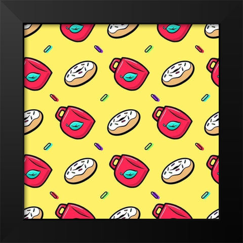 I Love Coffnuts Black Modern Wood Framed Art Print by Villa, Mlli