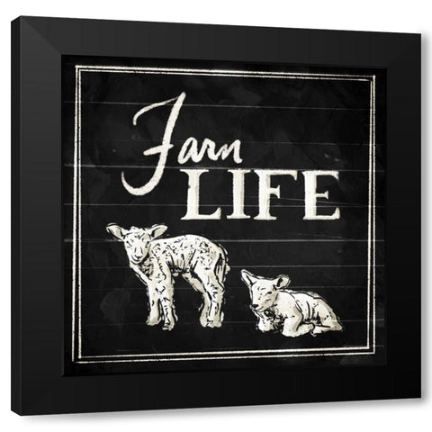 Farm Life Black Modern Wood Framed Art Print with Double Matting by Villa, Mlli